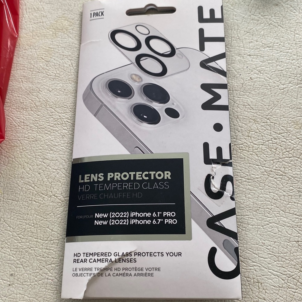 1 Lens protector hd tempered glass protects rear camera lens.